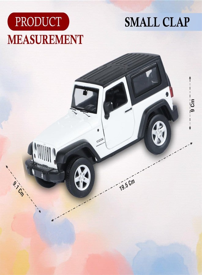 SMALL CLAP® Speed Metal 1:32 Jeep Wrangler Diecast Openable Door Function for 3 Years & Above (White) - Image 3